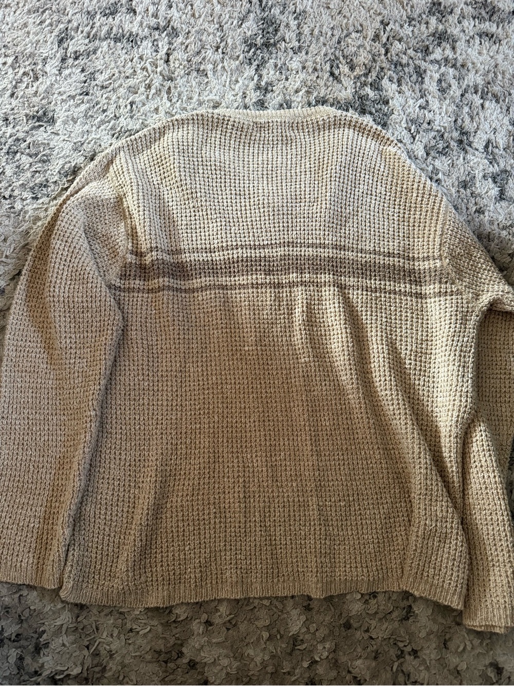 Vintage American Eagle Outfitters Men's V-Neck Sweater in Beige xl - Picture 4 of 4